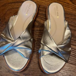 Womens Cole Haan Gold Sandals